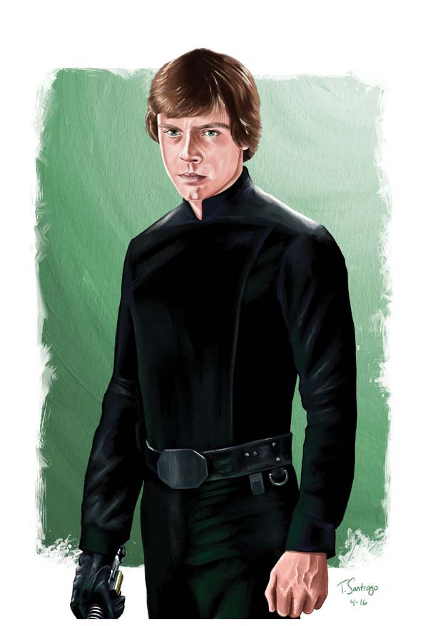 luke skywalker fans art by Tony Santiago Art